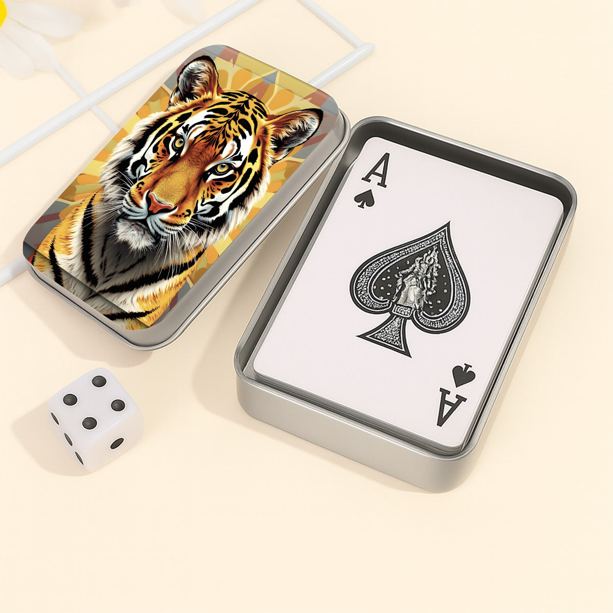 Tiger Fire Design Custom Playing Cards