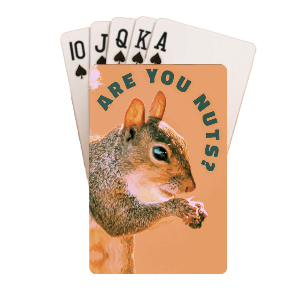 Are You Nuts? Squirrel Custom Playing Cards
