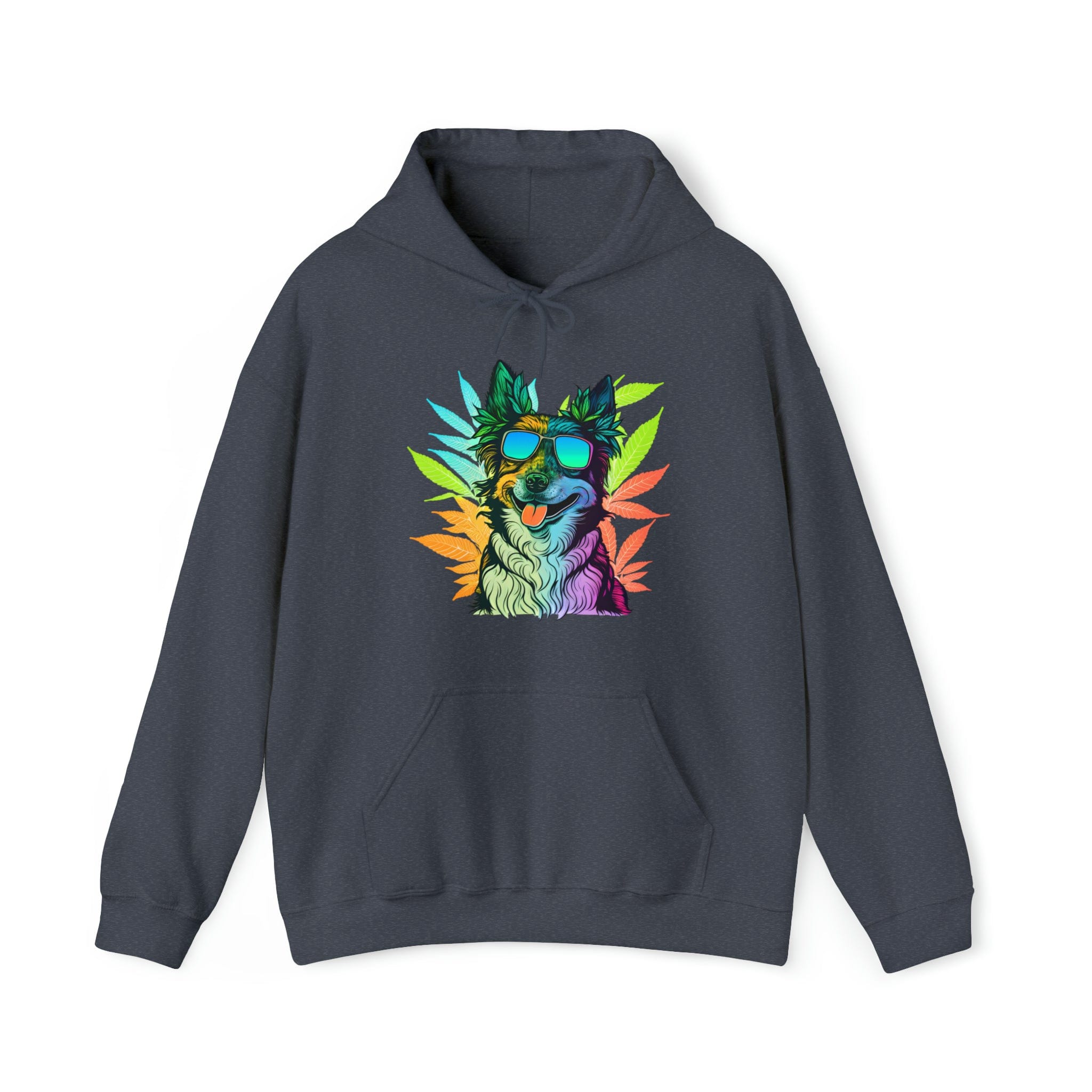 Cool Corgi with Shades and Cannabis Leaves Hoodie