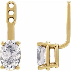 14K Yellow Gold 1/2 CTW Natural Diamond Earring Jackets