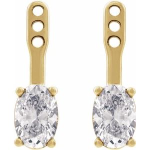14K Yellow Gold 1/2 CTW Lab-Grown Diamond Earring Jackets – image 2