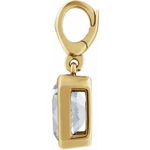 14K Yellow Gold 1CT Lab-Grown Diamond Charm/Pendant – image 2