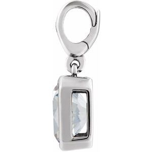 14K White Gold 1CT Lab-Grown Diamond Charm/Pendant – image 2