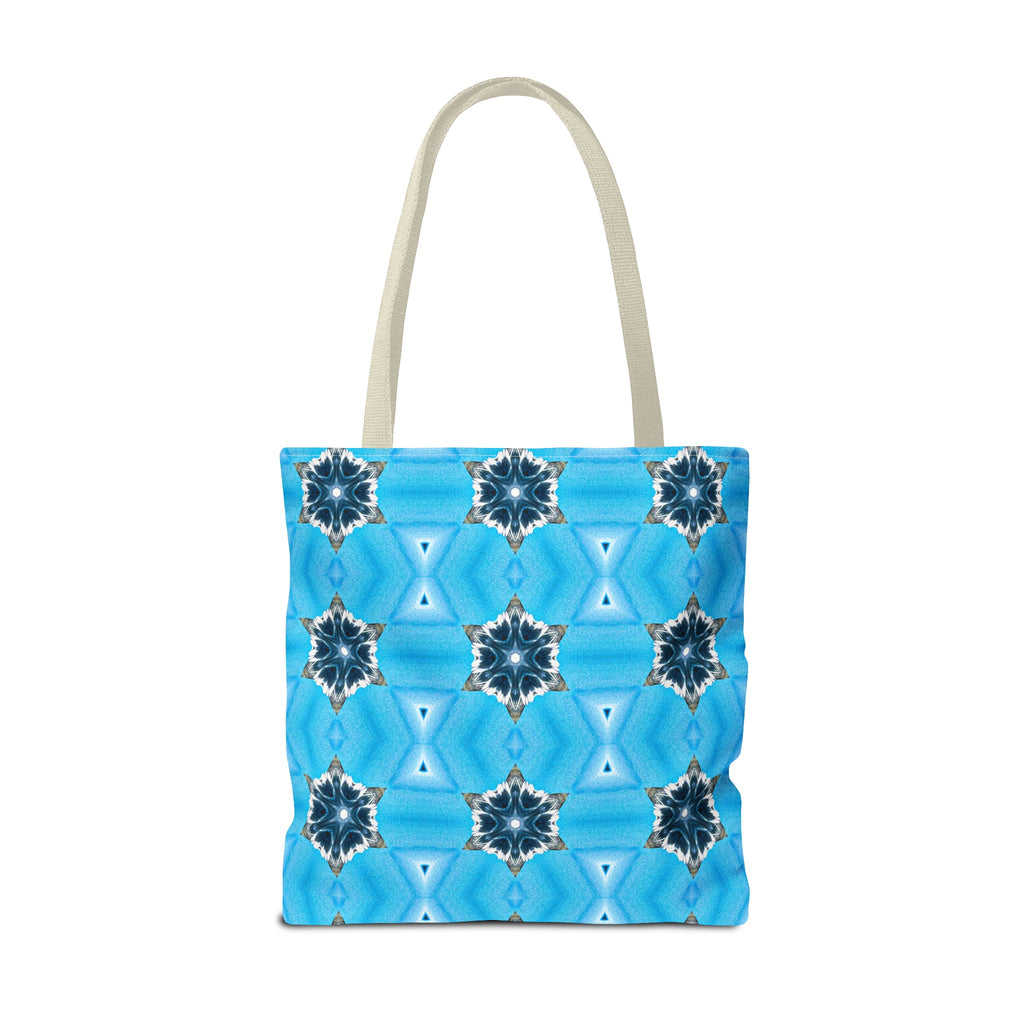 Blue Diamond Pattern Printed Tote Bag