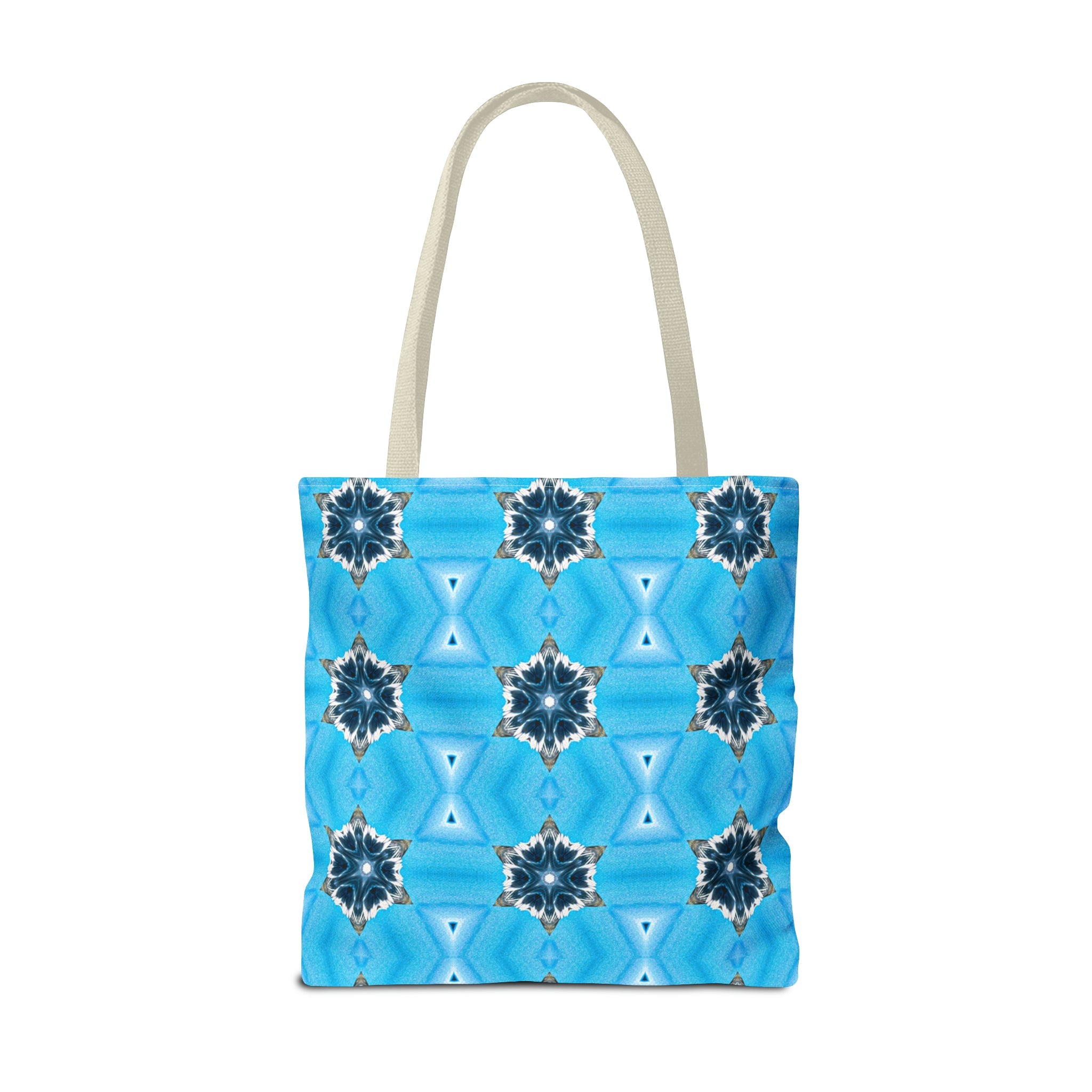 Blue Diamond Pattern Printed Tote Bag