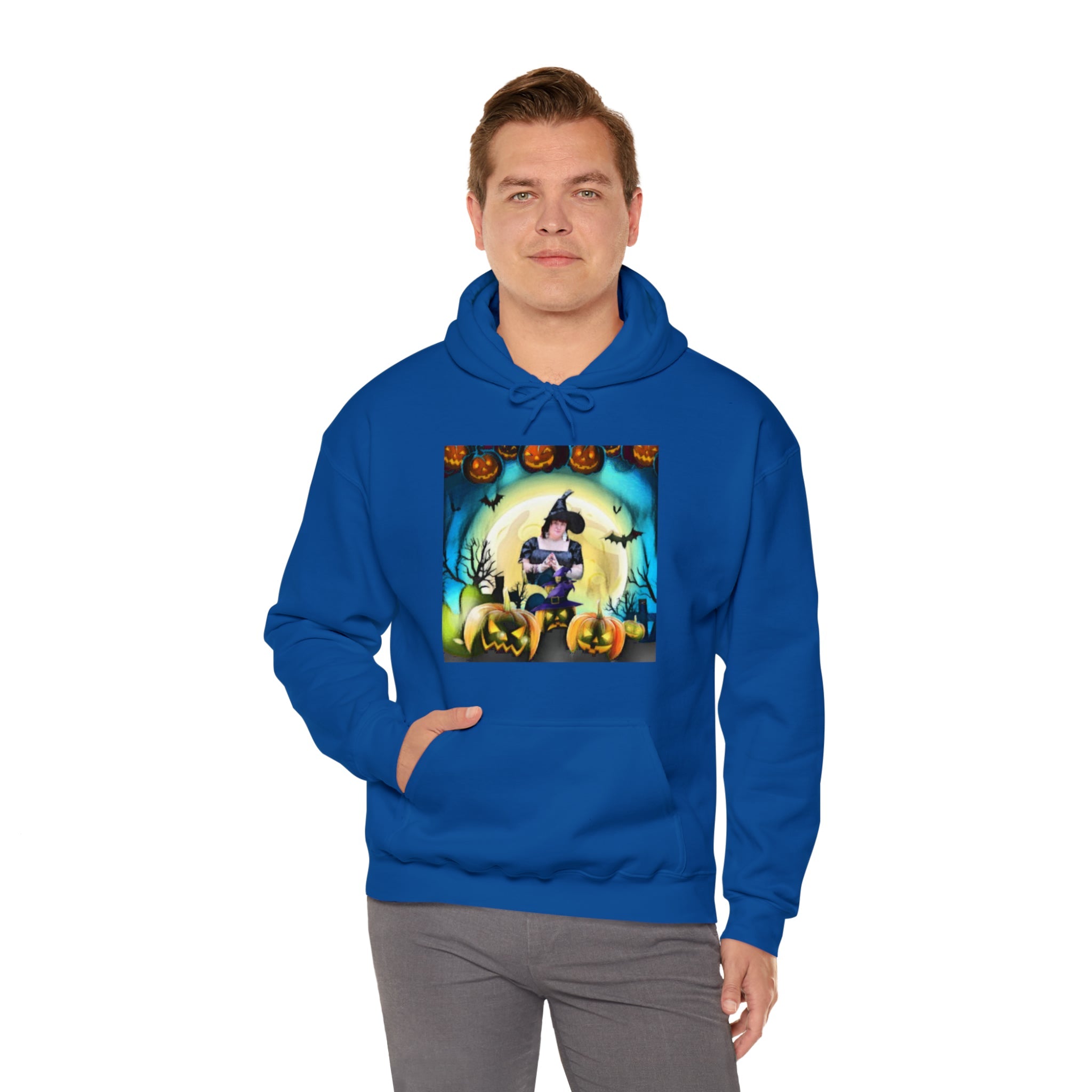 Scary Witch Unisex Heavy Blend™ Hooded Sweatshirt up to 5XL