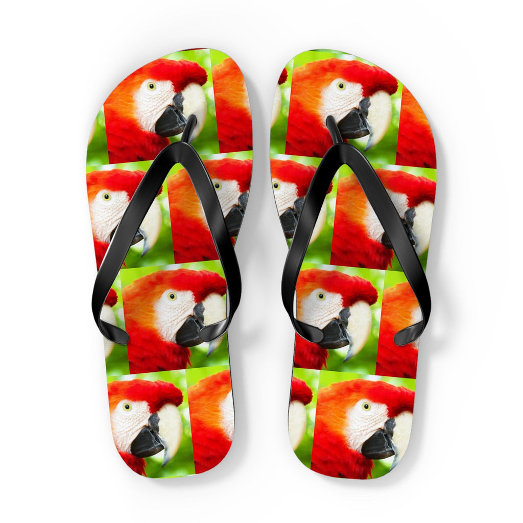 Scarlet Macaw Parrot Flip Flops