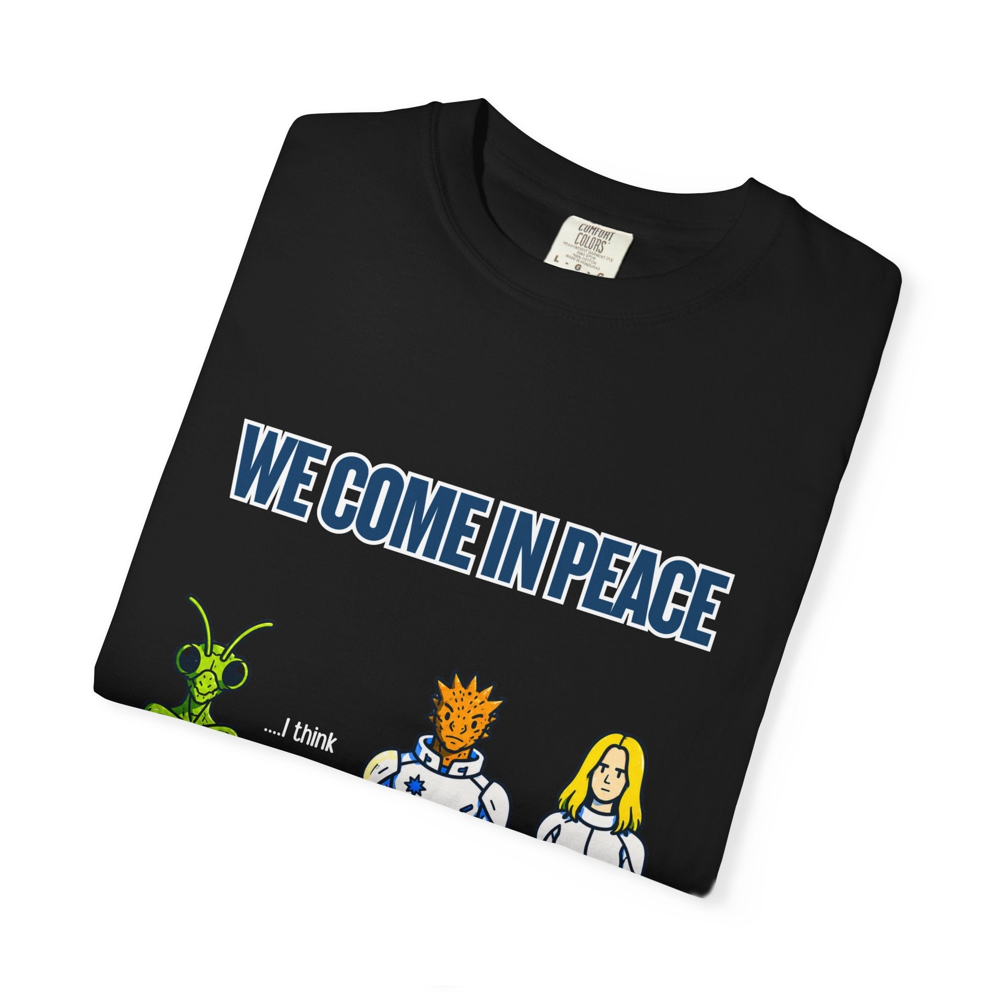 We Come in Peace Alien Crew Graphic T-Shirt