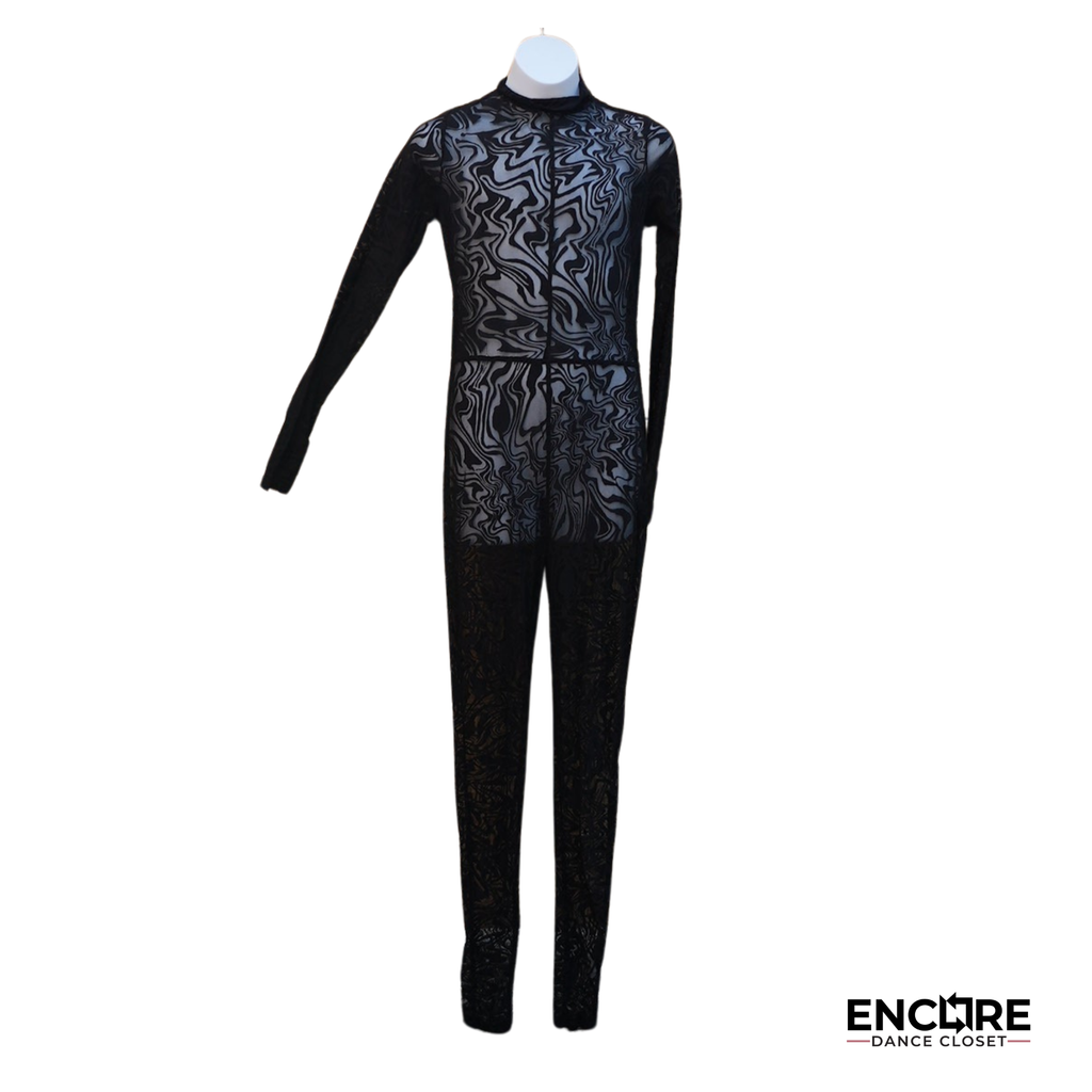 Unitard in Black Mesh