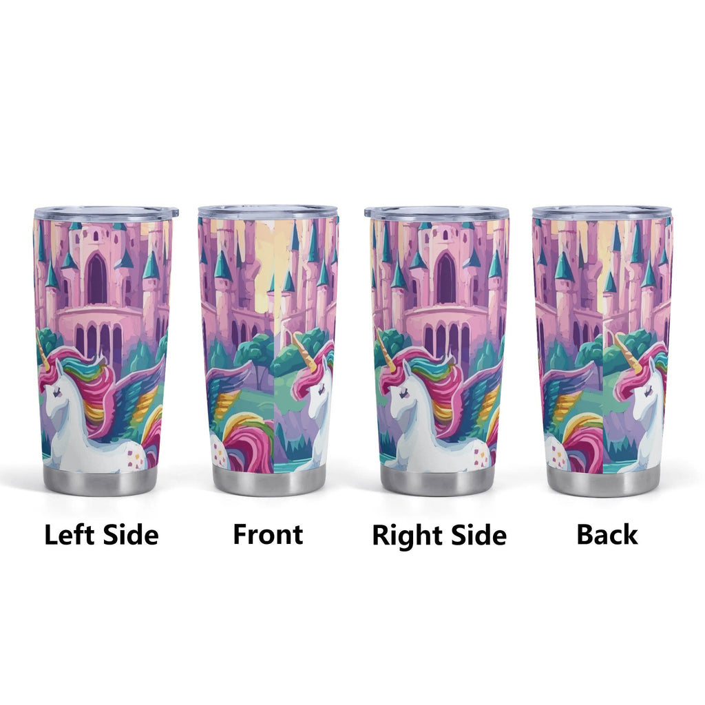 Unicorn Fantasy Castle Stainless Steel 20oz Travel Tumbler (Made in USA)