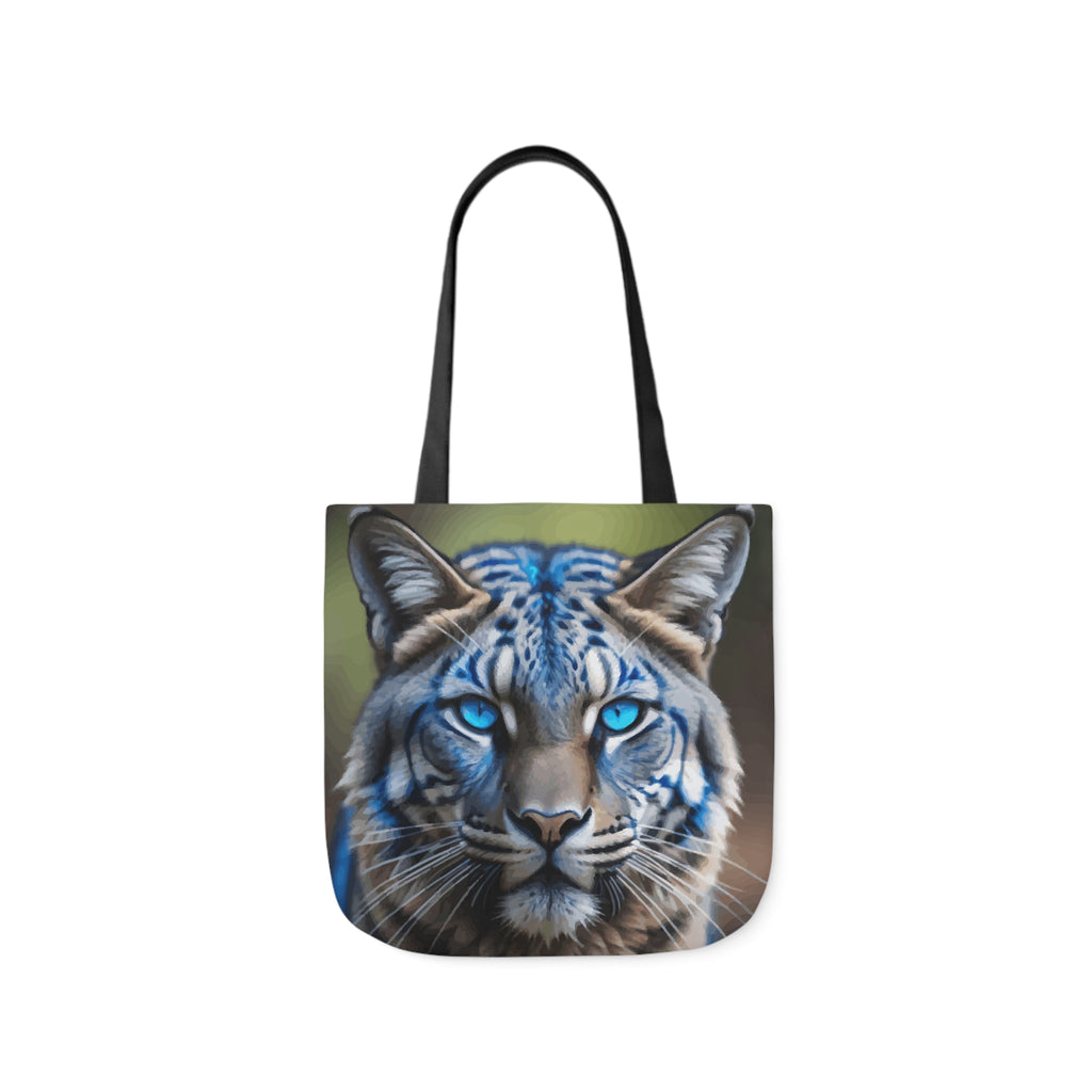 Blue Wildcat Canvas Tote Bag with 5 Strap Color Choices