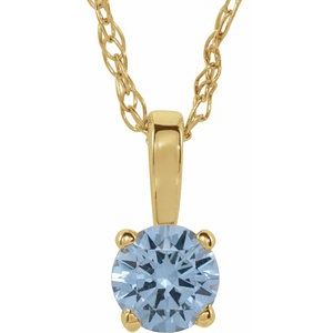 Youth Birthstone Necklace or Pendant