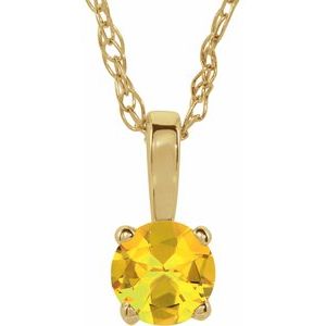 Youth Birthstone Necklace or Pendant