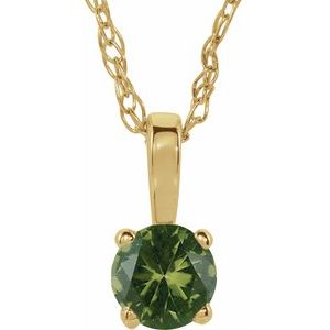 Youth Birthstone Necklace or Pendant