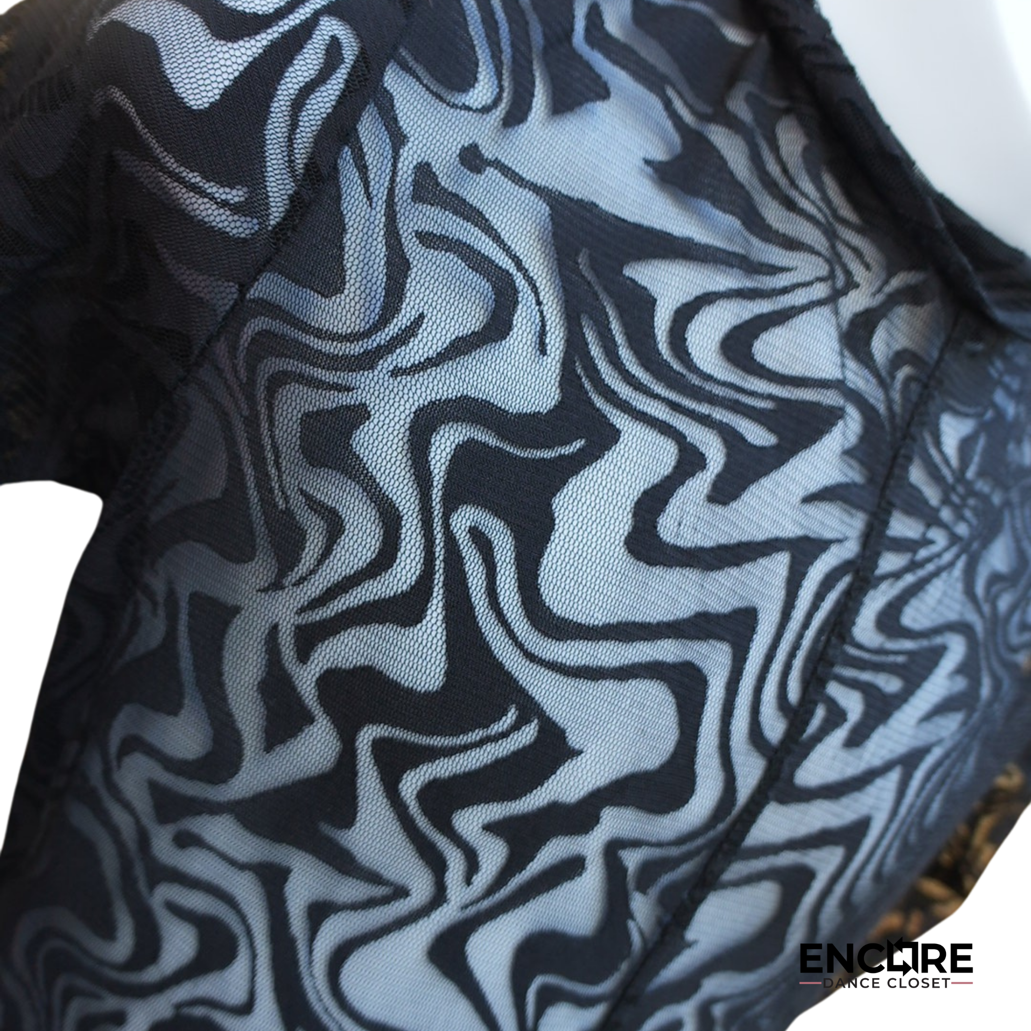 Unitard in Black Mesh