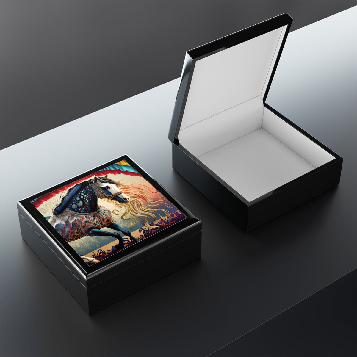 Bejeweled Horse Jewelry Box