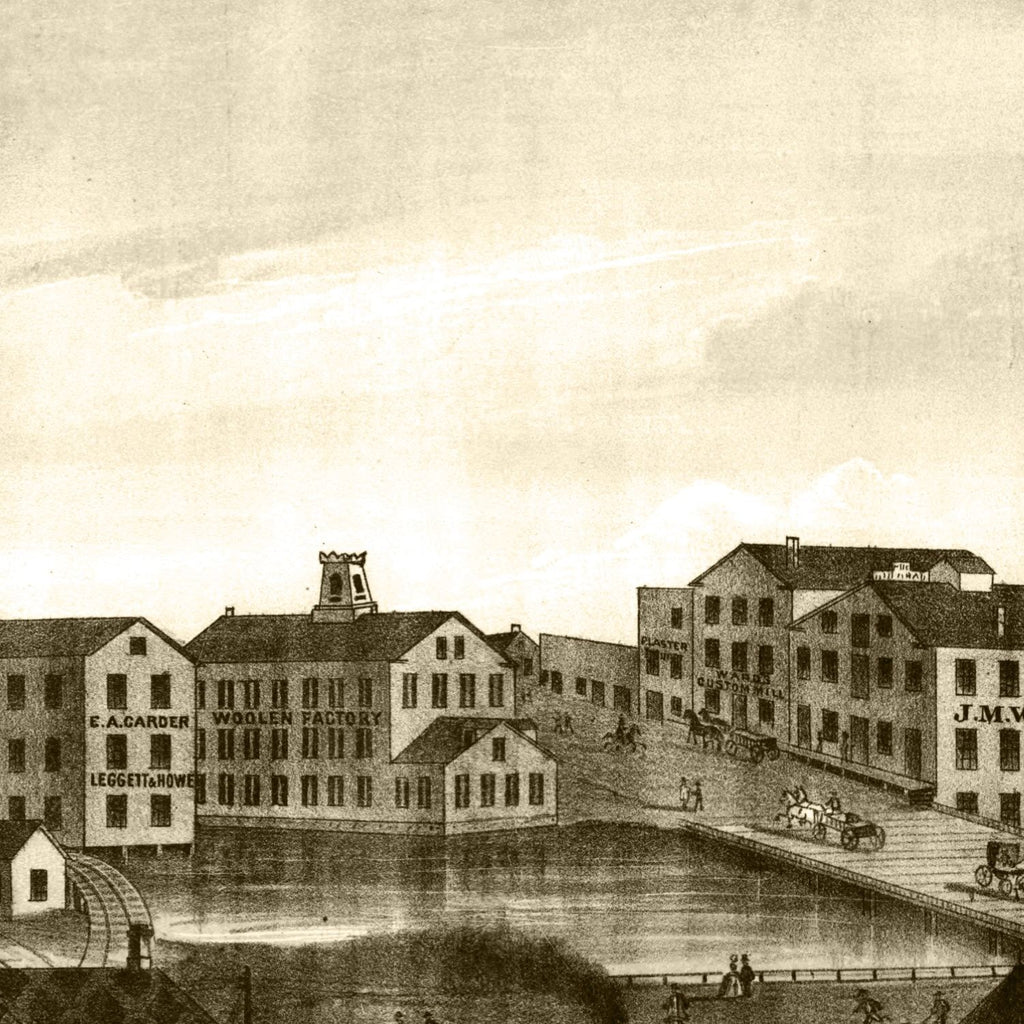 Vintage Map of Battle Creek, Michigan 1869
