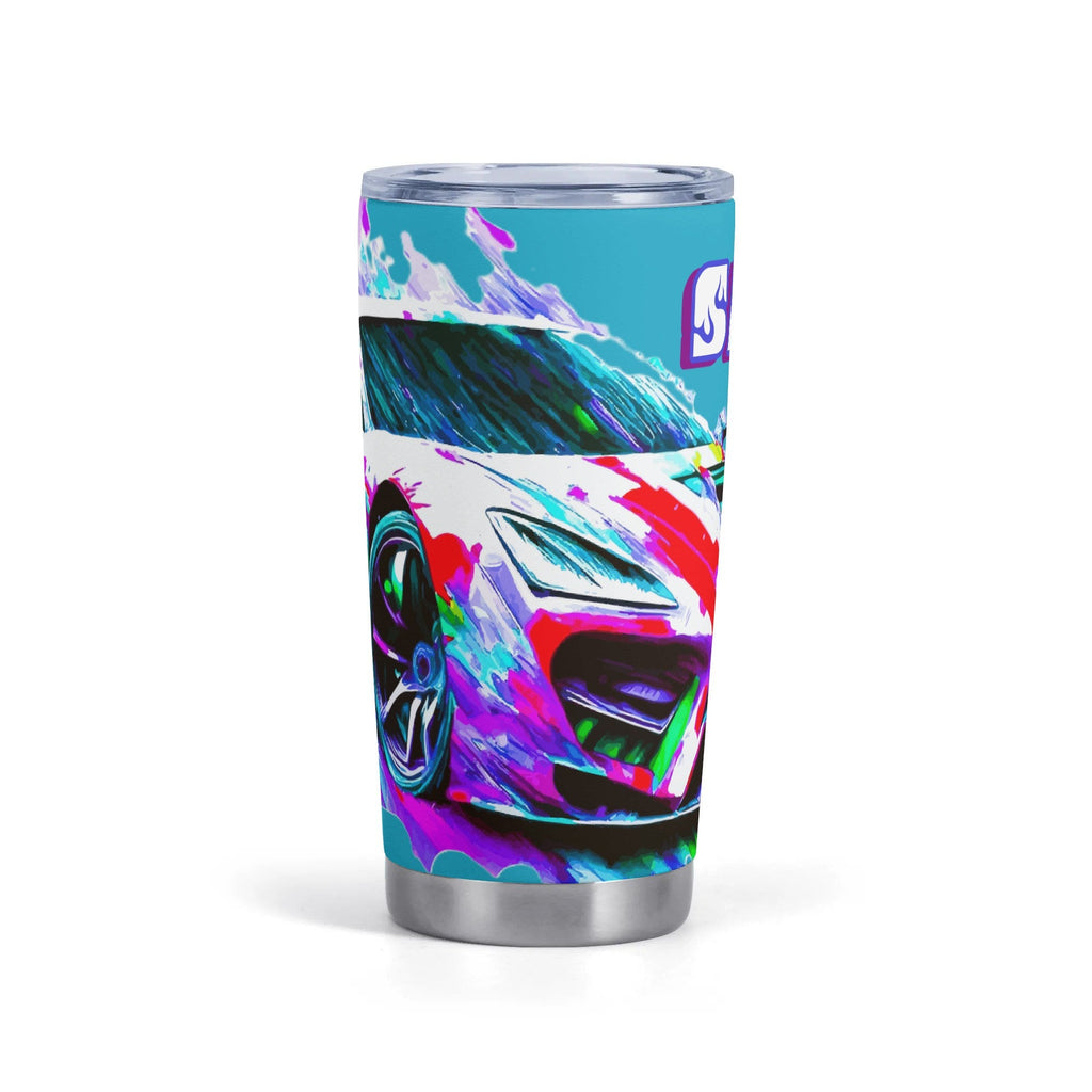 Fast Car with Speed Stainless Steel 20oz Car Tumbler (Made in USA)