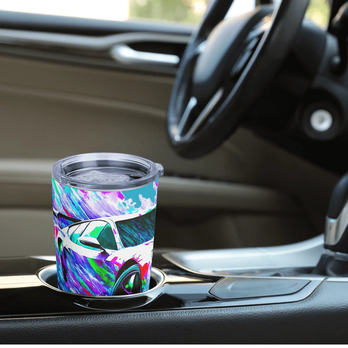 Fast Car with Speed Stainless Steel 20oz Car Tumbler (Made in USA)