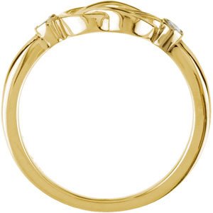 14K Yellow Gold .06 CTW Natural Diamond Knot Ring