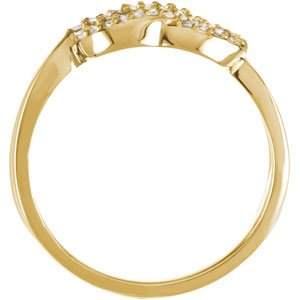 14K Yellow Gold 1/5 CTW Natural Diamond Knot Ring