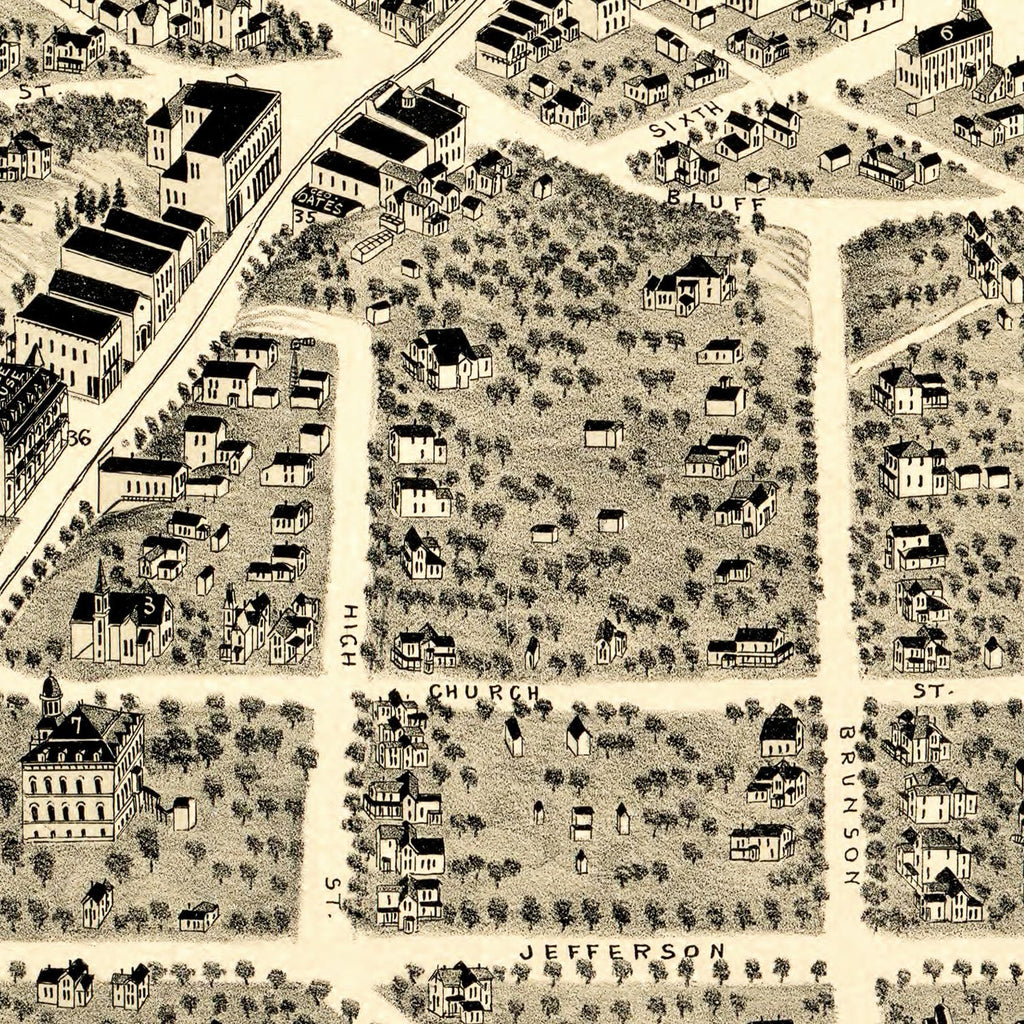 Vintage Map of Benton Harbor, Michigan 1889
