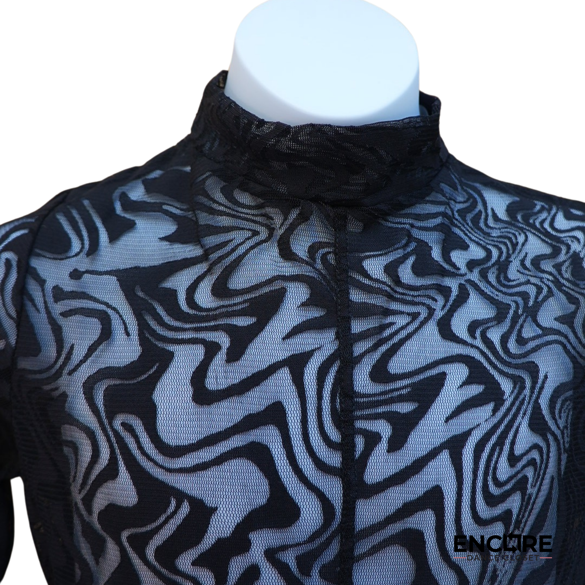 Unitard in Black Mesh