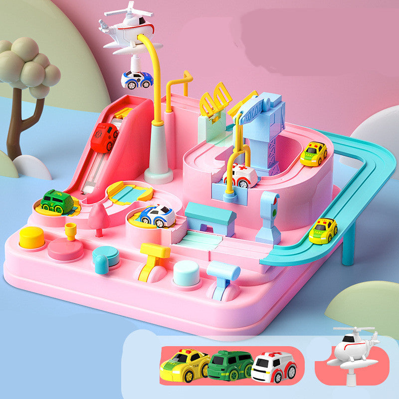 Adventure Parking Lot Car Track – Interactive Rail Toy Set for Kids