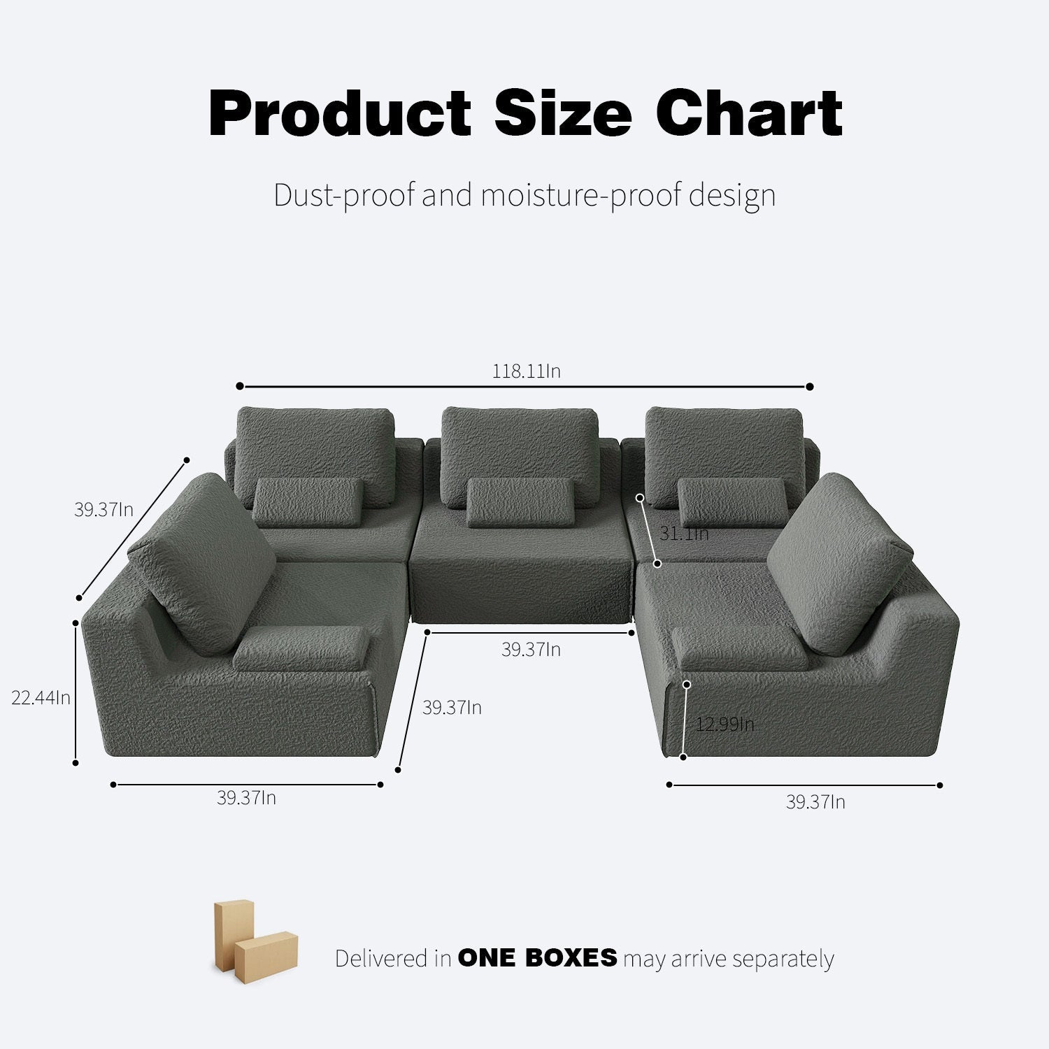 Oversized Modular Sectional Sofa,Luxury Boucle Floor Couch Set,Convertible Compressed Couch,Spacious Foam-Filled Sofa for Living Room, Free Combination,3 Colors