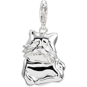 14K Yellow Gold Cat Charm/Pendant – image 3