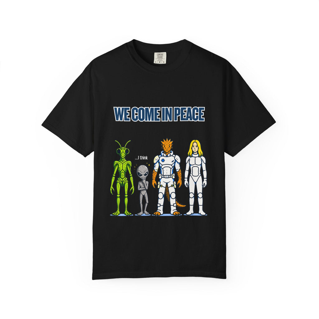We Come in Peace Alien Crew Graphic T-Shirt