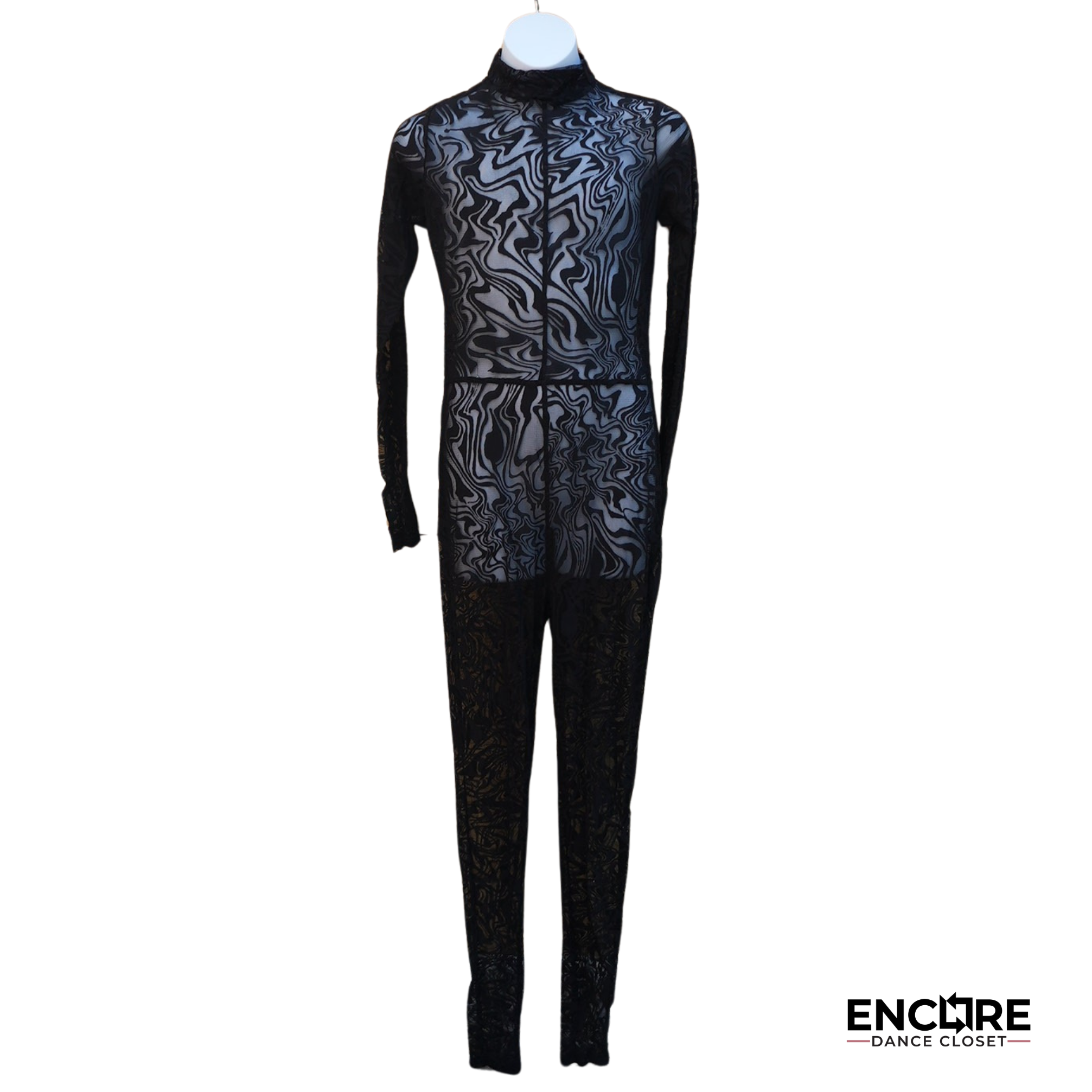Unitard in Black Mesh