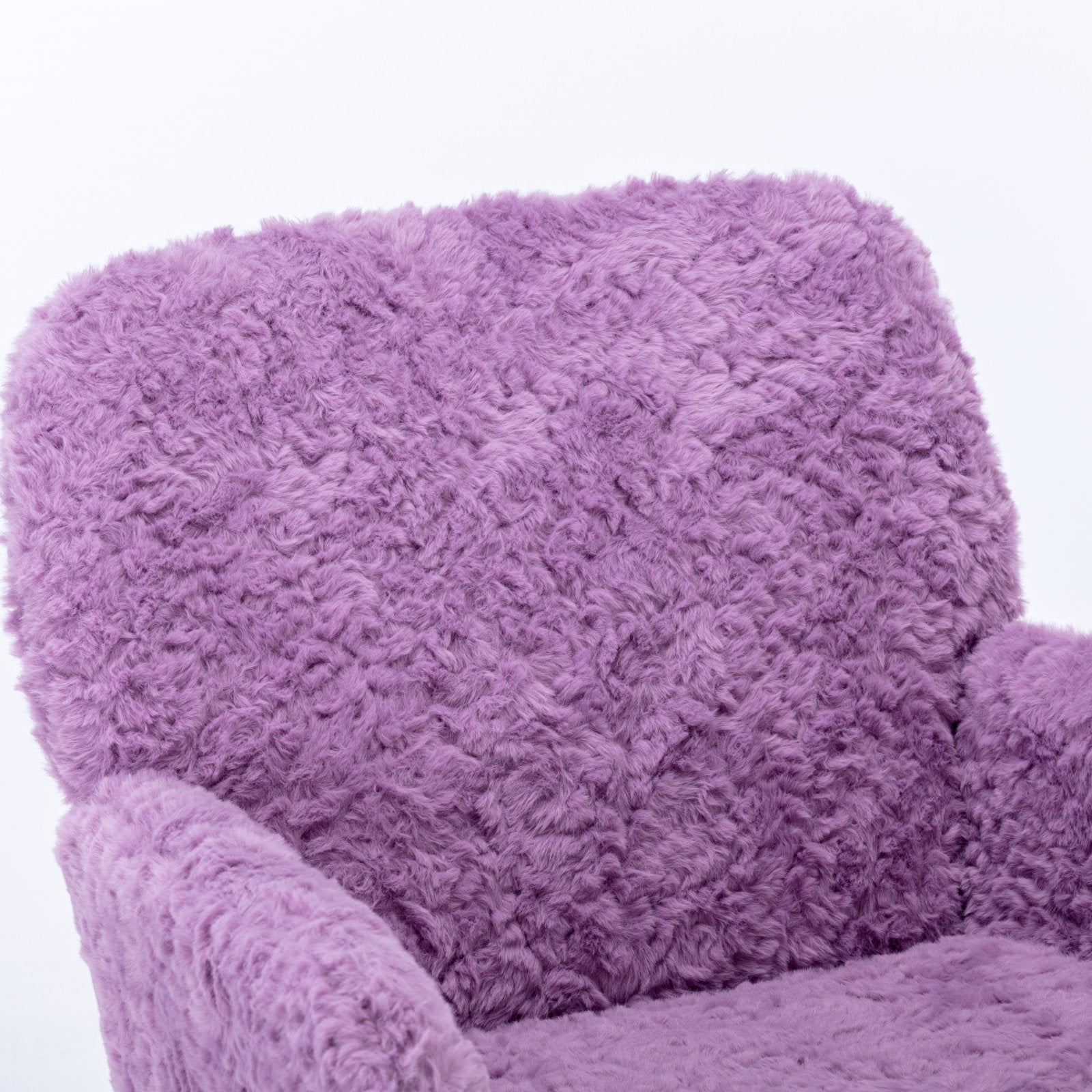 A&A Furniture Home Office Chair Violet Velvet with Golden Metal Base Adjustable Swivel