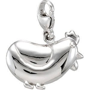14K Yellow Gold Hen Charm/Pendant – image 3