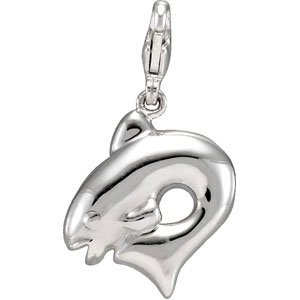 Sterling Silver Dolphin Charm/Pendant