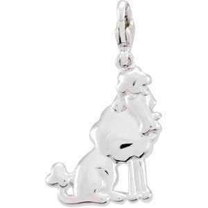 14K Yellow Gold Poodle Charm/Pendant – image 3