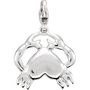 14K Yellow Gold Crab Charm/Pendant – image 3