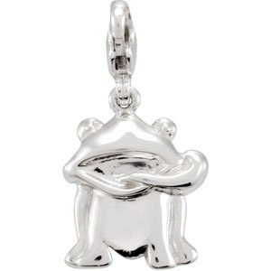 Sterling Silver Frog Charm/Pendant