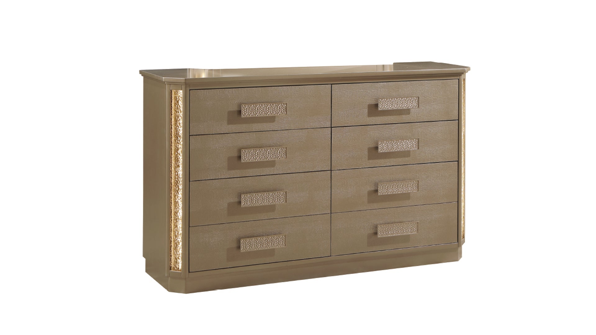 Medusa Queen 5PC Bedroom set Made with Wood in Gold (NJ Inventory)