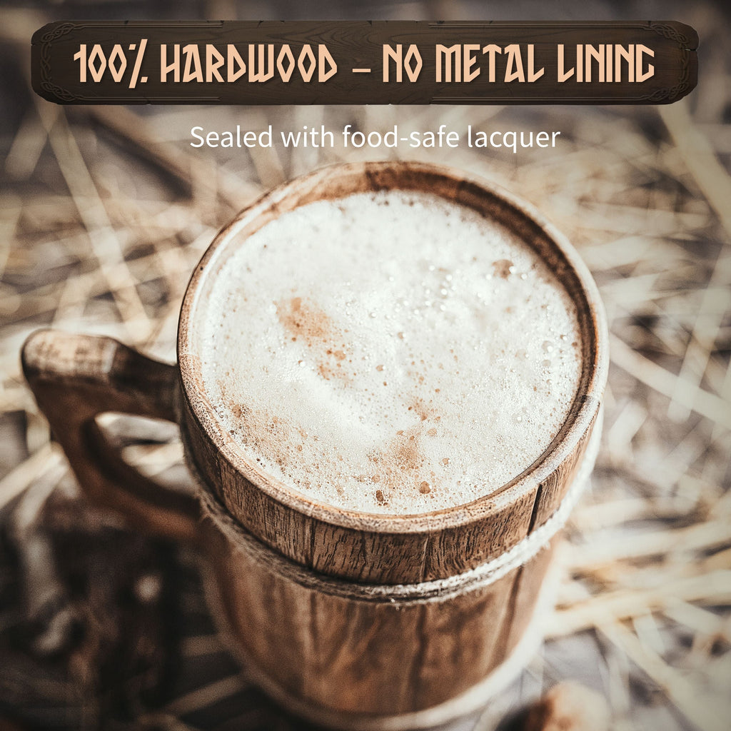 Viking Wooden Tankard – Handcrafted Mango Wood Beer Mug