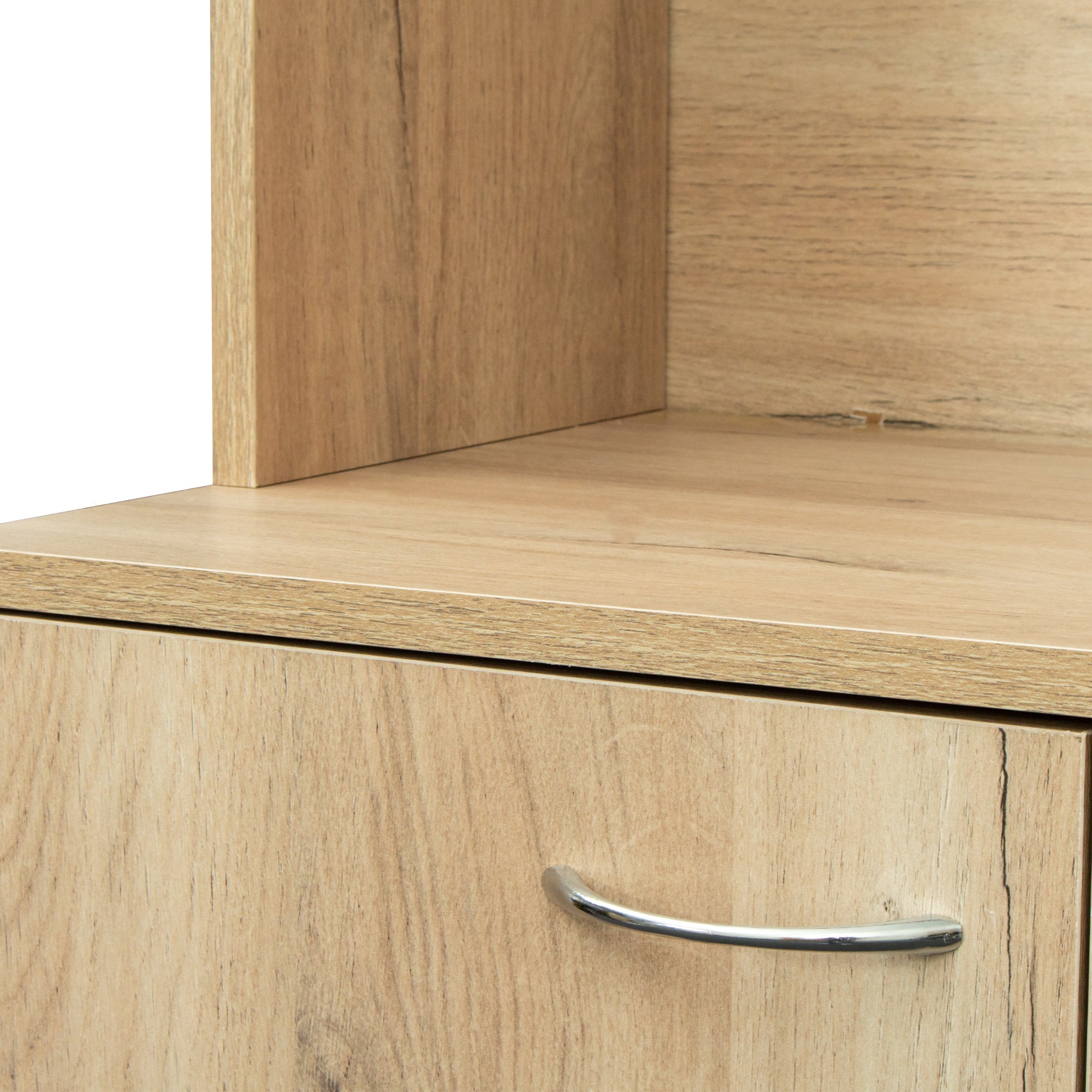 70.87' Tall Wardrobe& Kitchen Cabinet, with 6-Doors, 1-Open Shelves and 1-Drawer for bedroom,Rustic Oak