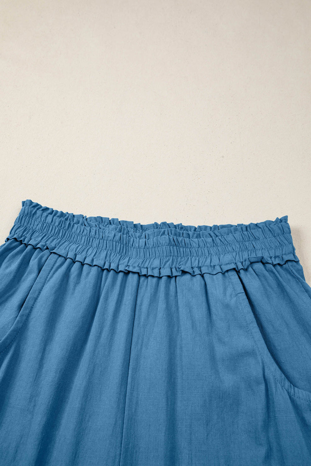 Smocked High Waist Drawstring Pocket Jogger Pants