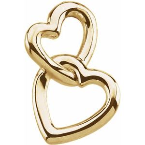 Interlocking Heart Necklace or Pendant