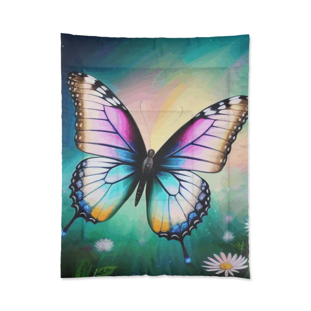 Beautiful Butterfly and Daisies Comforter (2 sizes available)