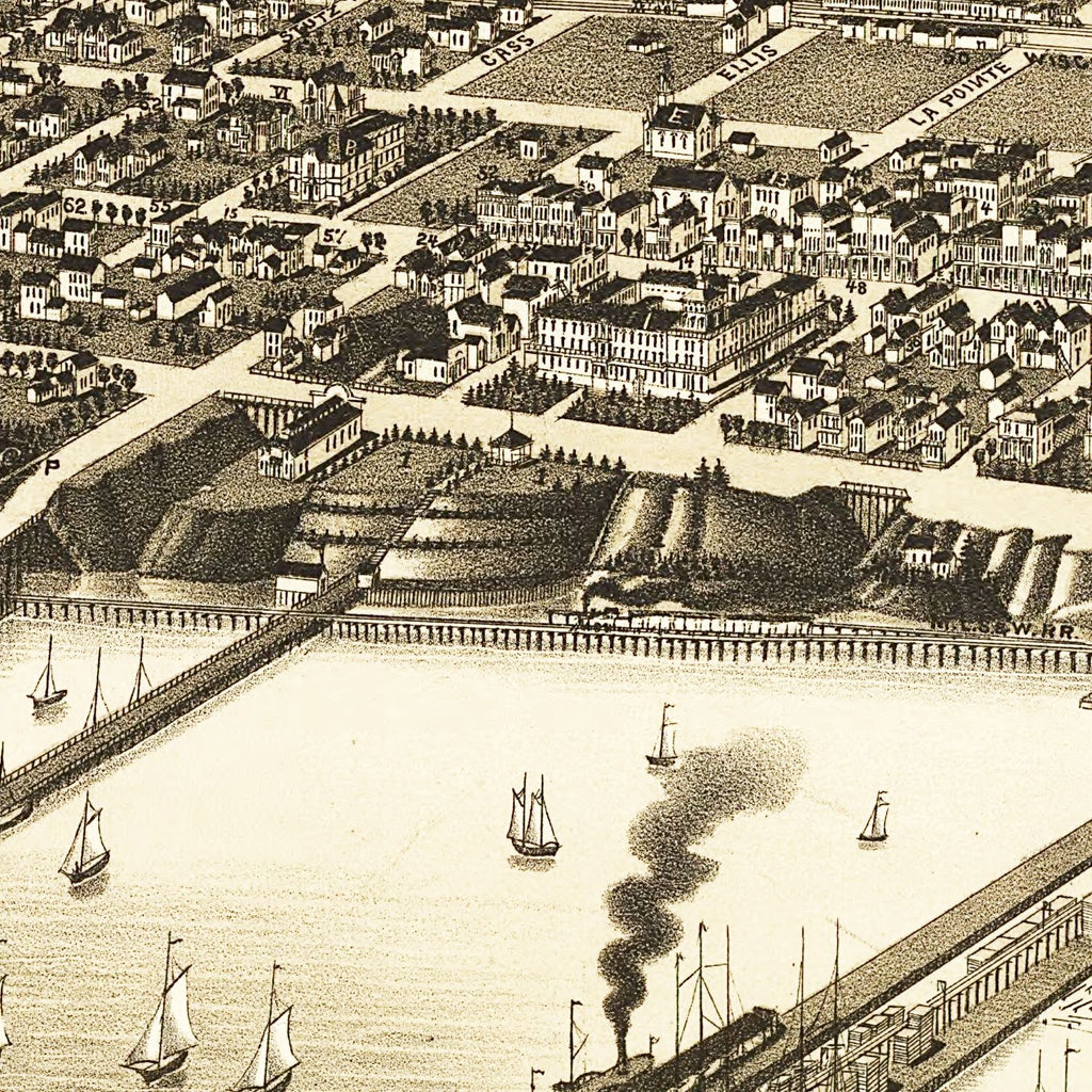 Vintage Map of Ashland, Wisconsin 1886