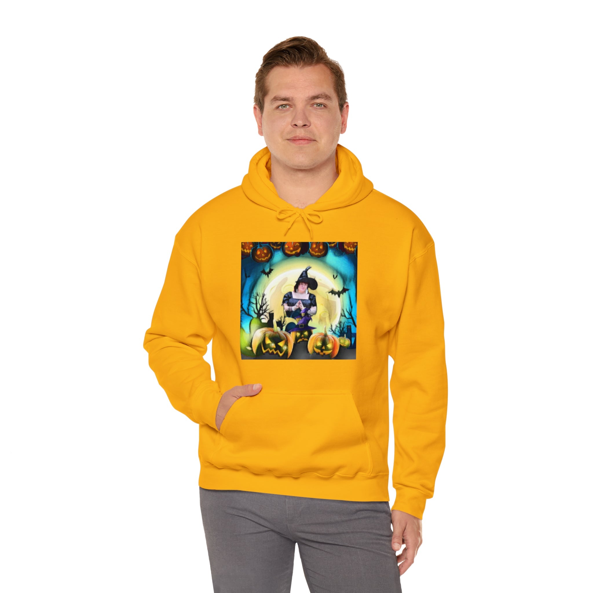 Scary Witch Unisex Heavy Blend™ Hooded Sweatshirt up to 5XL