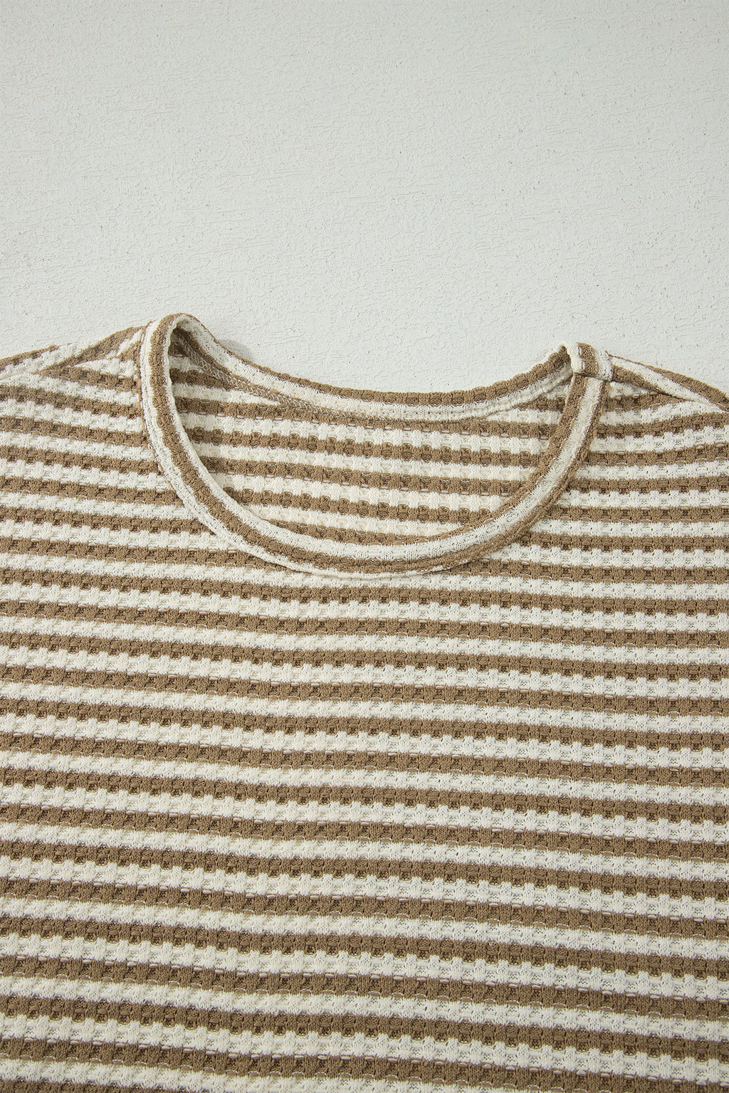 Stripe Textured Knit Top & Shorts Set