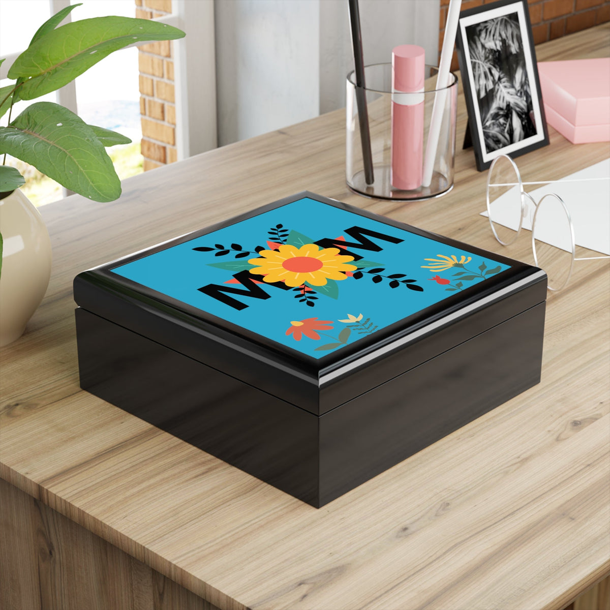 Floral Pattern Mom Design Jewelry Box Perfect for Mother's Day Gift