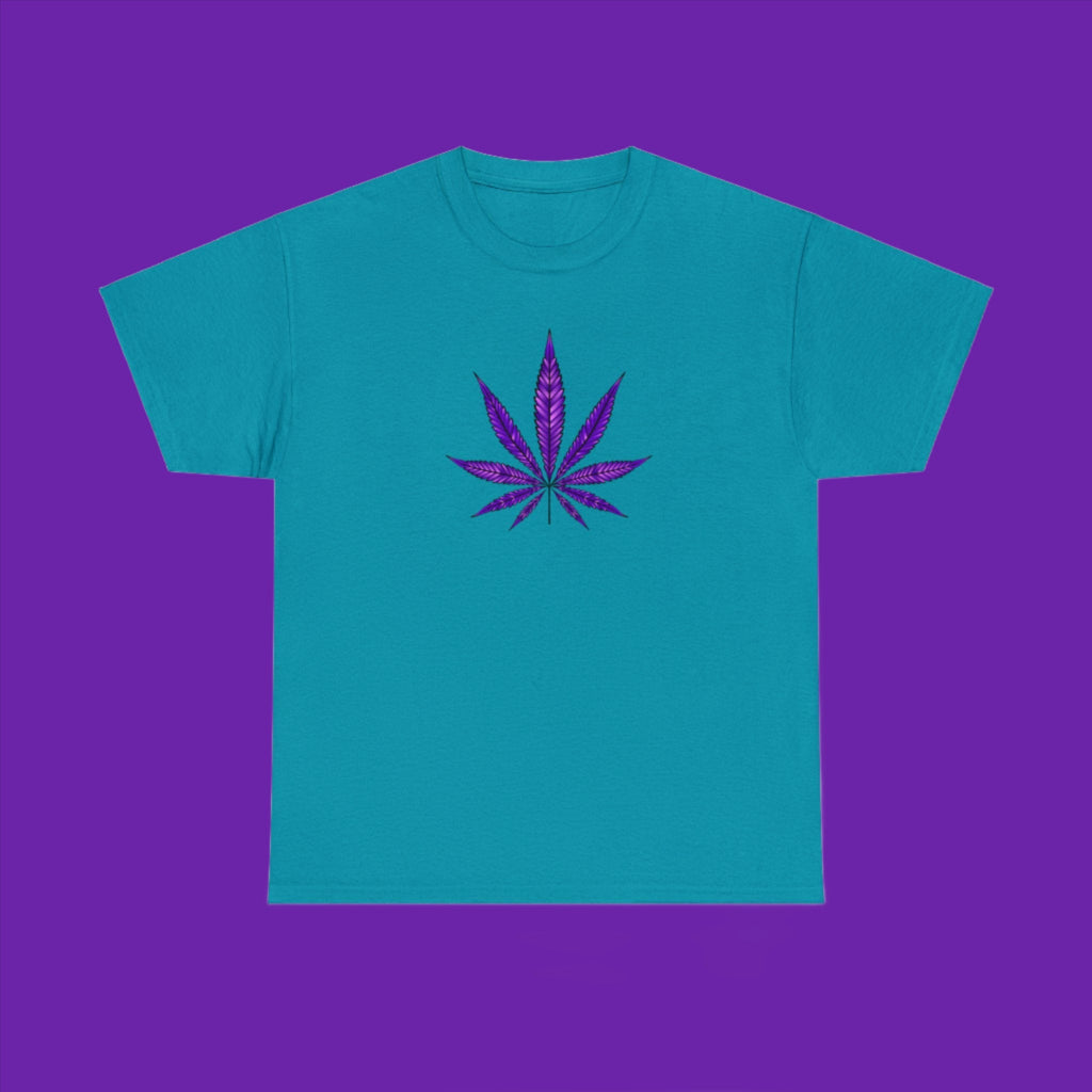 Purple Cannabis Leaf Tee