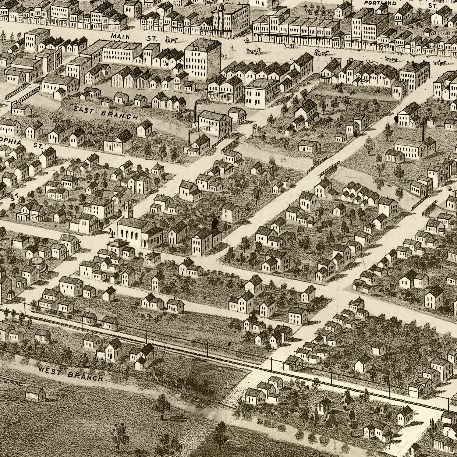 Vintage Map of Fond du Lac, Wisconsin 1867